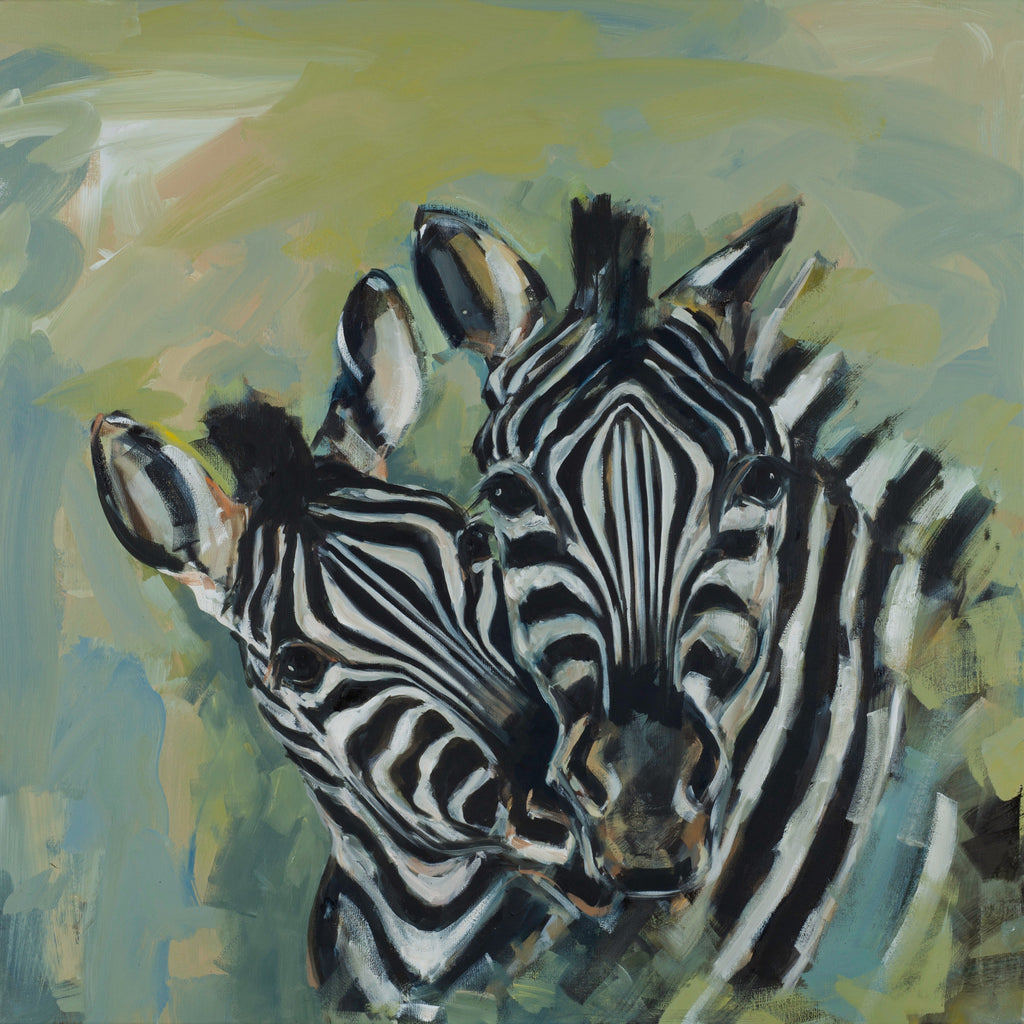 "Eusi & Eupe" Zebra print by Sue Moffitt - 310gsm paper - Limited edition of 75