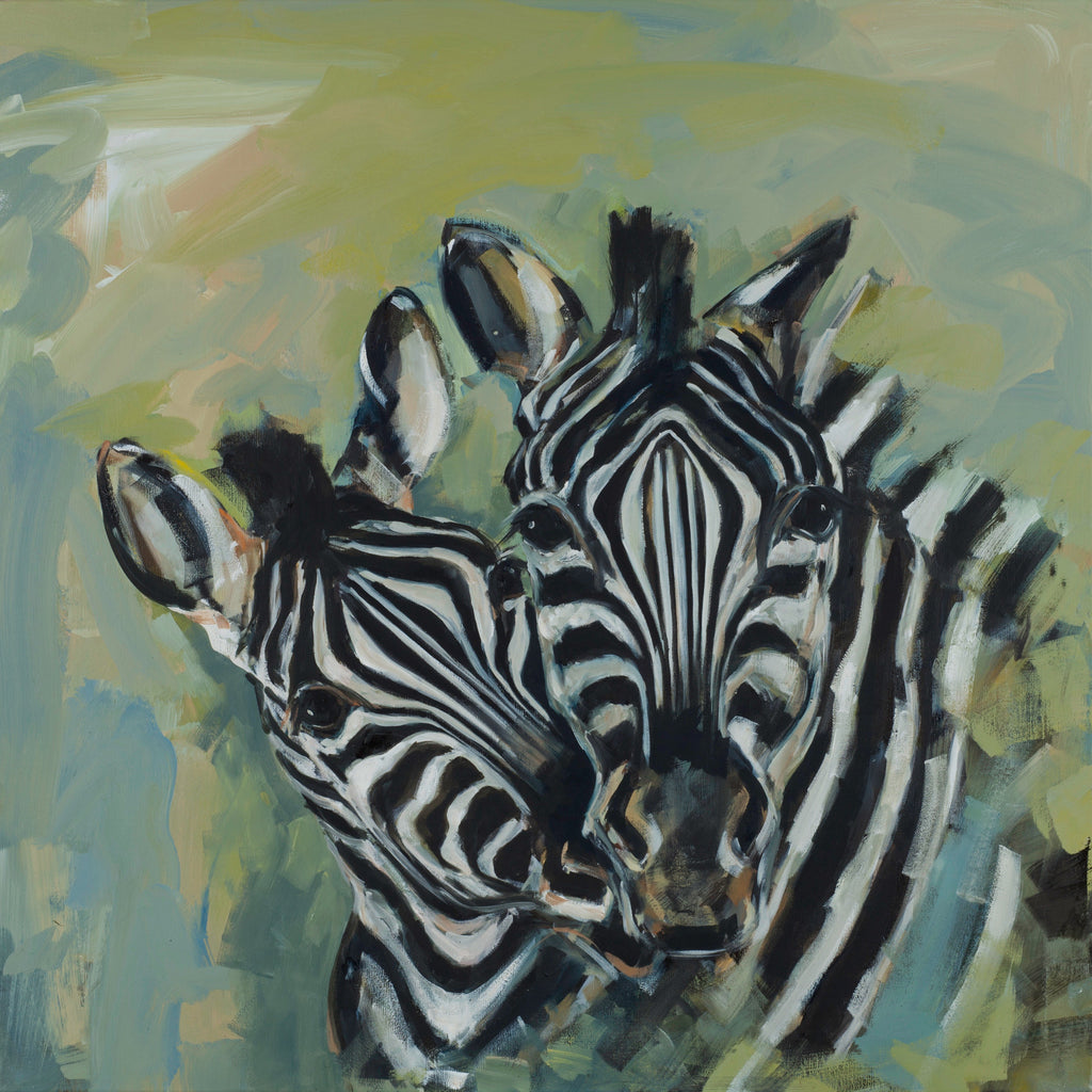 "Eusi & Eupe" Zebra print by Sue Moffitt - 310gsm paper - Limited edition of 75